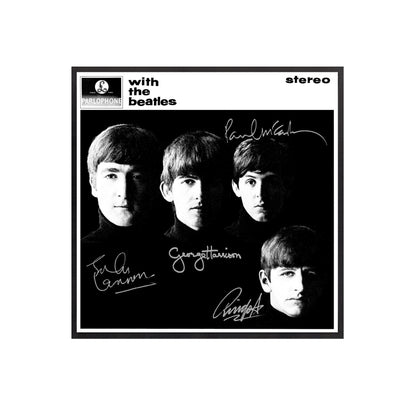 Autographed Beatles Album Cover Replicas.  12" x 12" inches.  Frame is included.  Just message me to tall me the album cover you want framed and shipped.
