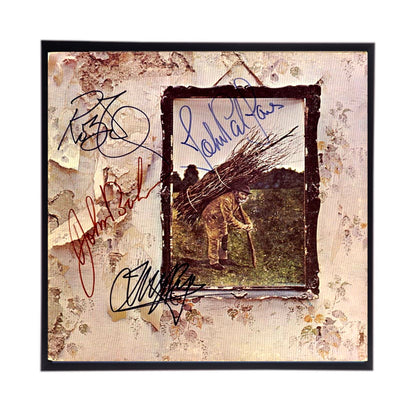 Autographed Led Zeppelin Album Cover Replicas. 12" x 12" inches.  Frame is included. Just Message me to tell me the cover you want framed and shipped.