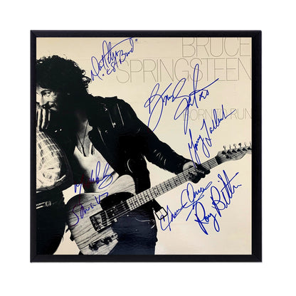 Autographed Bruce Springsteen "Darkness on the Edge of Town" Album Cover Replica.  12" x 12" inches.  Frame is included.