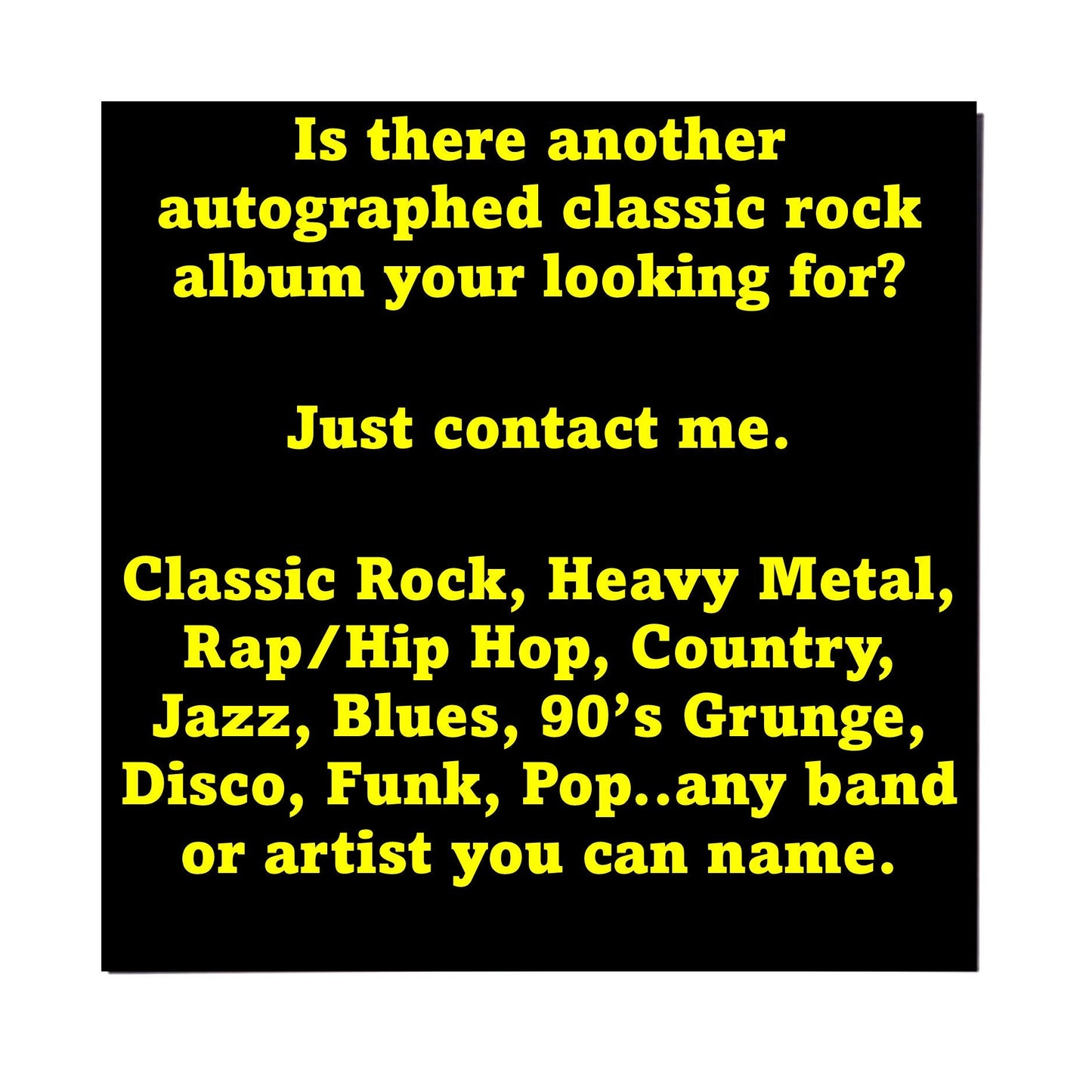 AutographedBon Jovi 7800 Fareinheit Album Cover Replica,