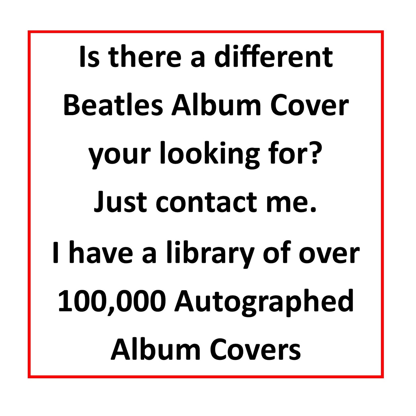 Beatles Autographed "Meet the Beatles" Album Cover Replica,