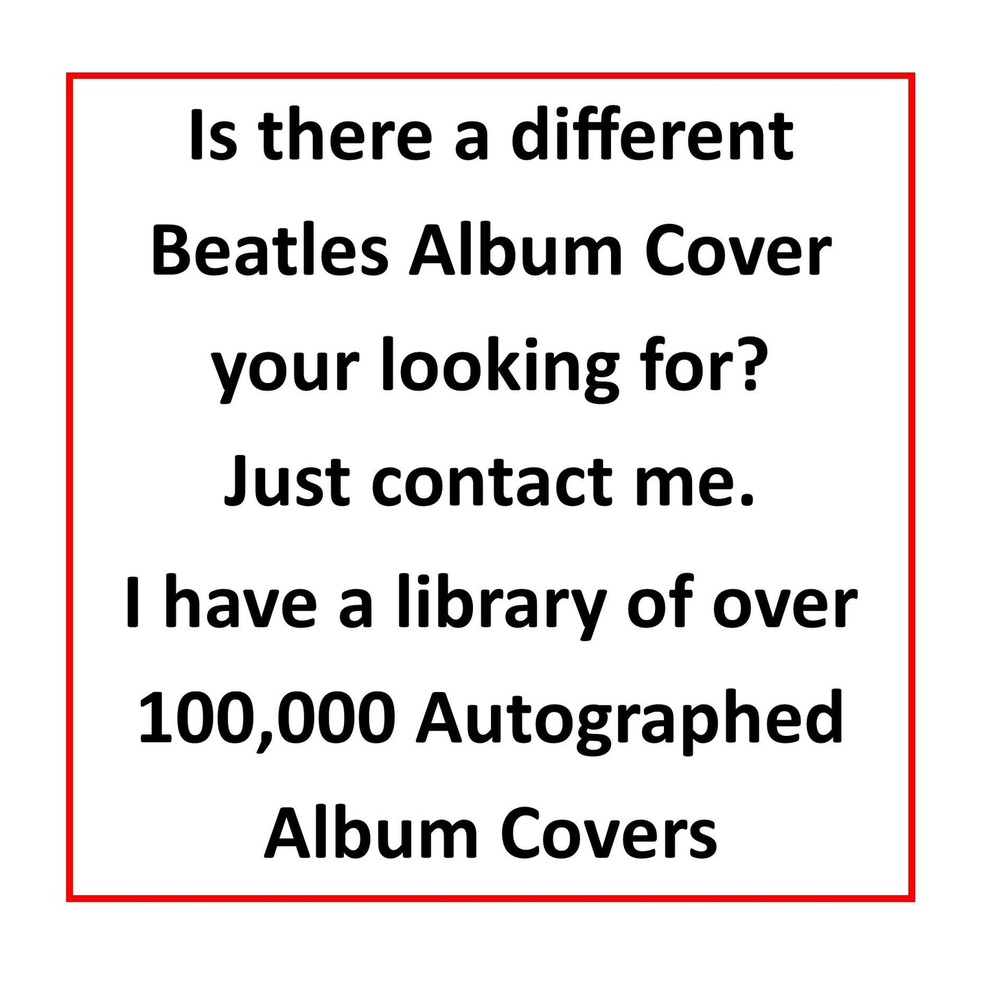 Beatles Autographed "White Album" Album Cover Replica,