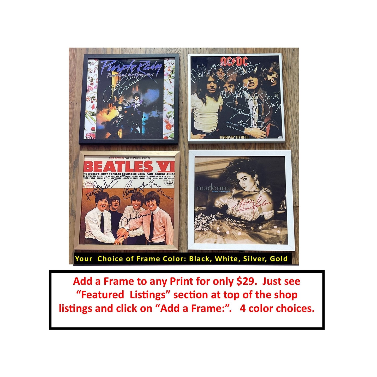 Beatles Autographed Album Cover Replica,