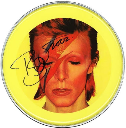 David Bowie Autographed / Signed 10" Drumhead Replica /Alladin Sane / Ziggy Stardust / Bowie