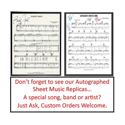 FRAME INCLUDED, Autographed Bruce Springsteen 2009 tour "Born to Run" Replica, Various sizes available